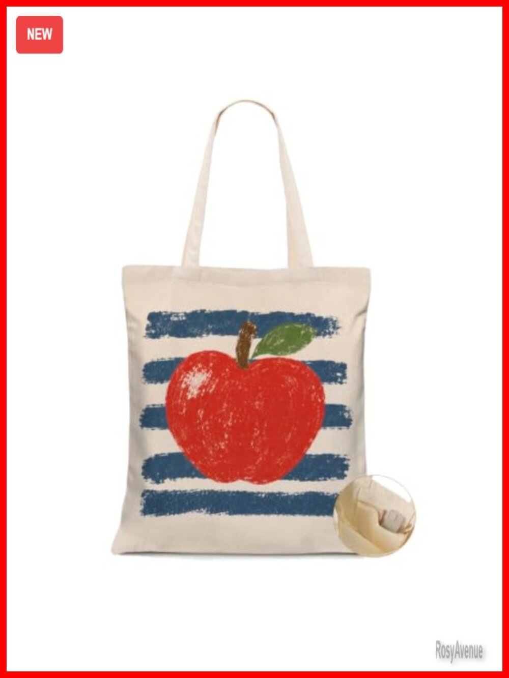 Canvas Tote Bag Large Shoulder Bag Zipper Pocket Reusable Gift